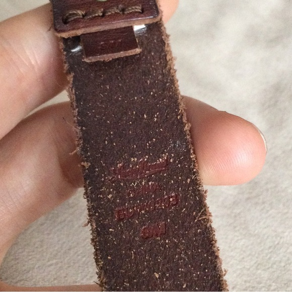 Lucky Brand Chestnut Brown Woven Studded Belt - Picture 6 of 6